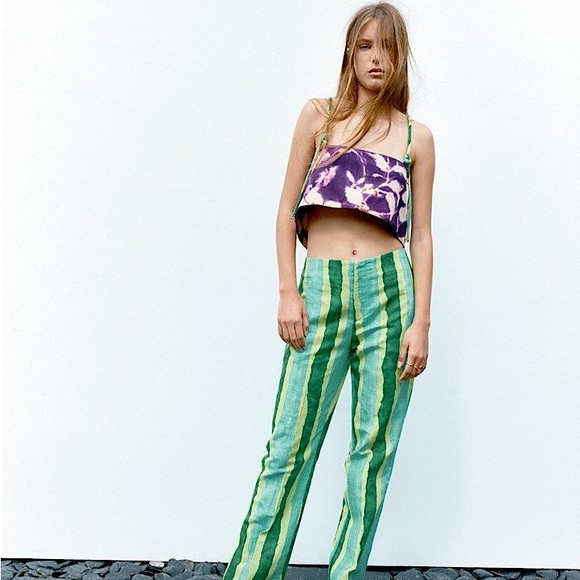 Zara Floral Linen Blend Top - Picture 15 of 15